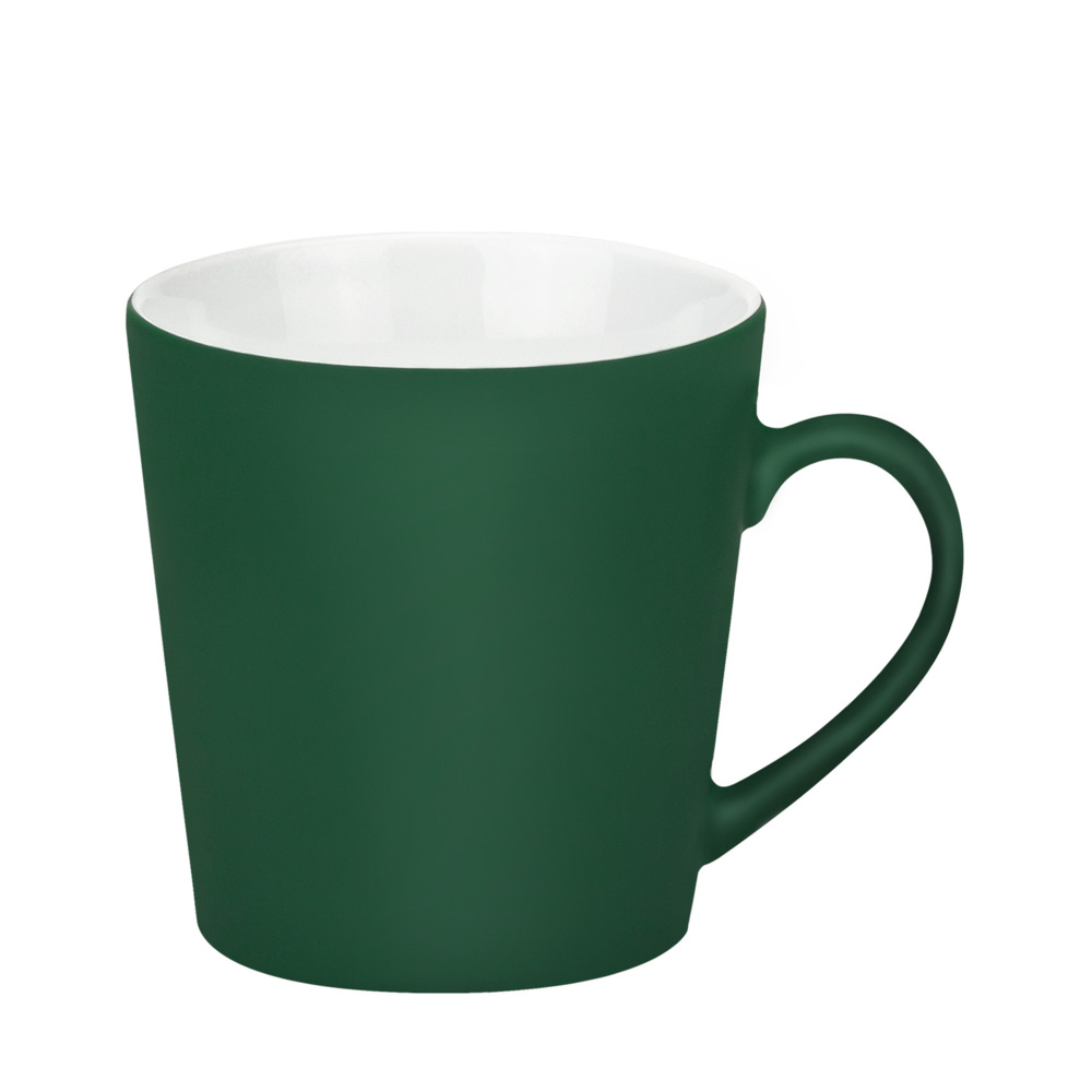 Керамическая кружка Sole, 350 ml, soft-touch, зеленая