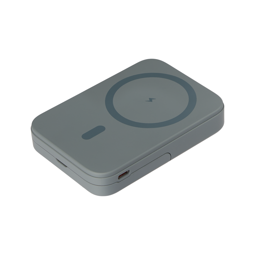 Внешний аккумулятор Union PD 10000mAh с функцией беспроводной зарядки 15W, серый