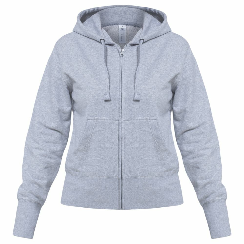Толстовка женская Hooded Full Zip серый меланж
