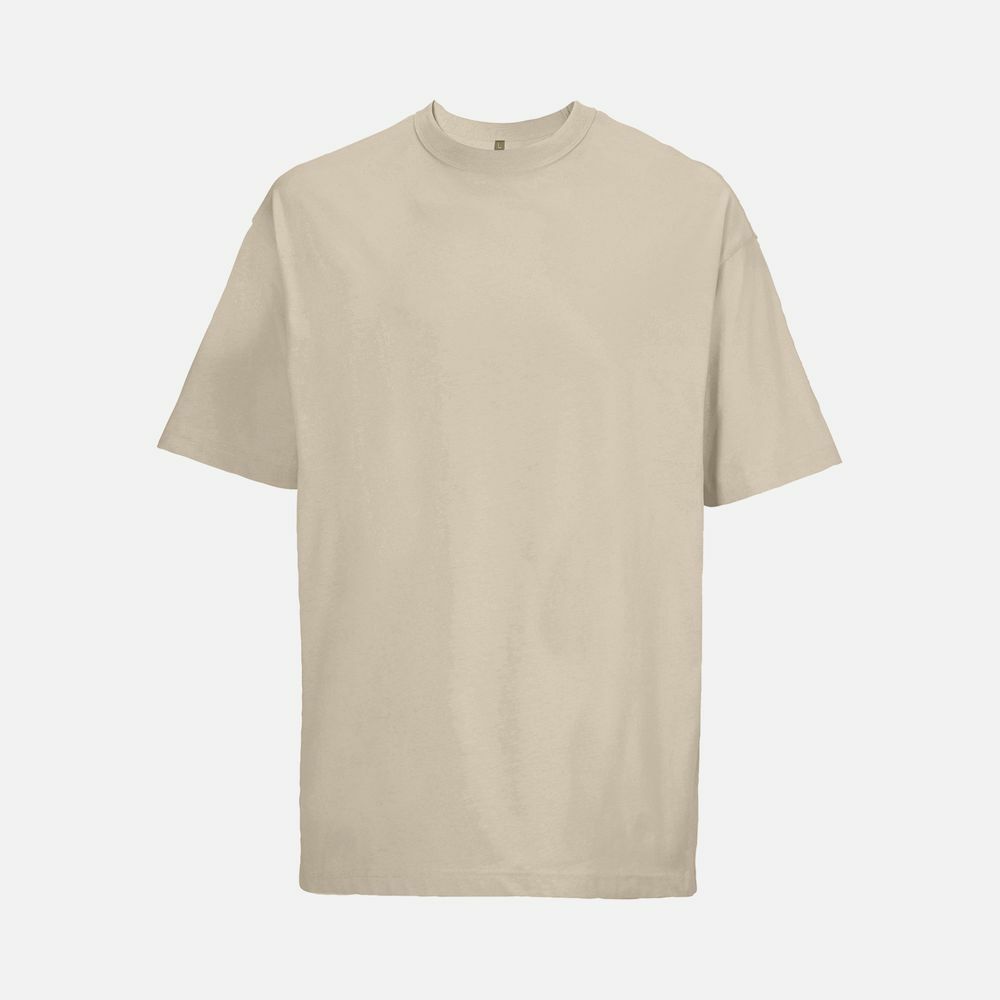 Футболка оверсайз мужская Boxy Men, бежевая (льняная)