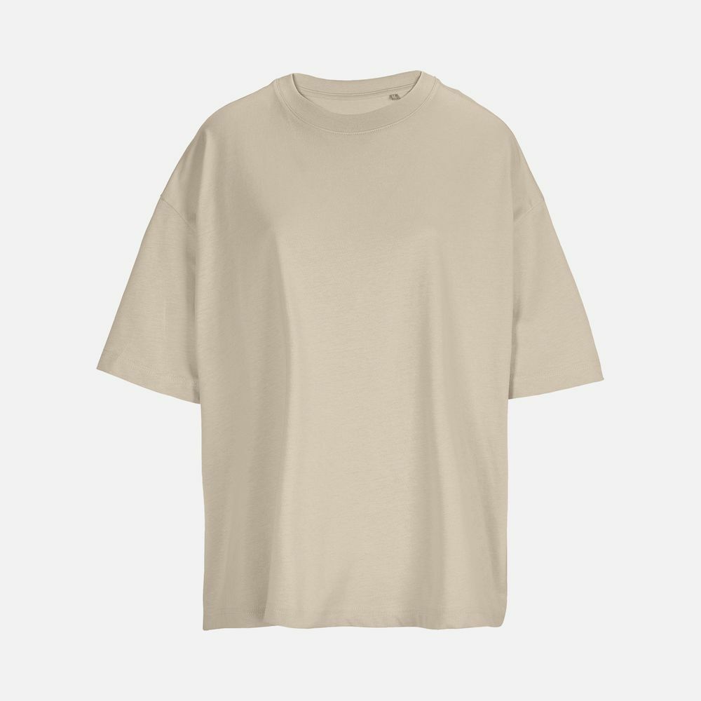 Футболка оверсайз женская Boxy Women, бежевая (льняная)