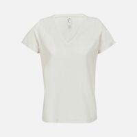 Футболка женская Regent Women с V-образным вырезом, молочно-белая