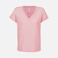 Футболка женская Regent Women с V-образным вырезом, розовая (candy)