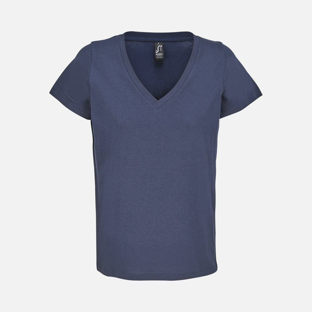 Футболка женская Regent Women с V-образным вырезом, кобальт (темно-синяя)