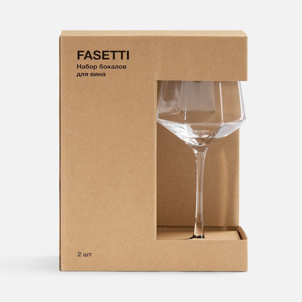 Набор из 2 бокалов для вина Fasetti