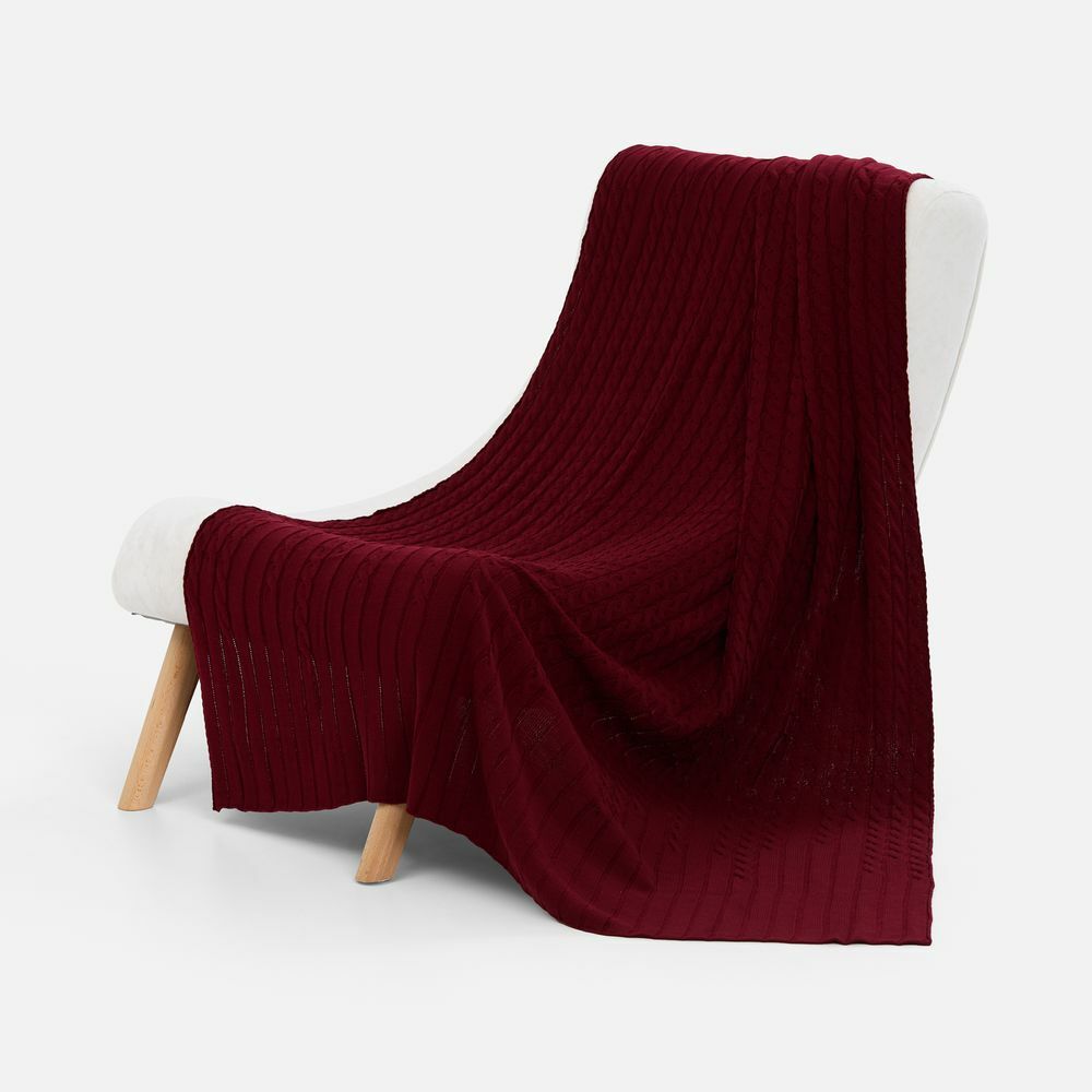 Плед Tressa, красный (бордовый)