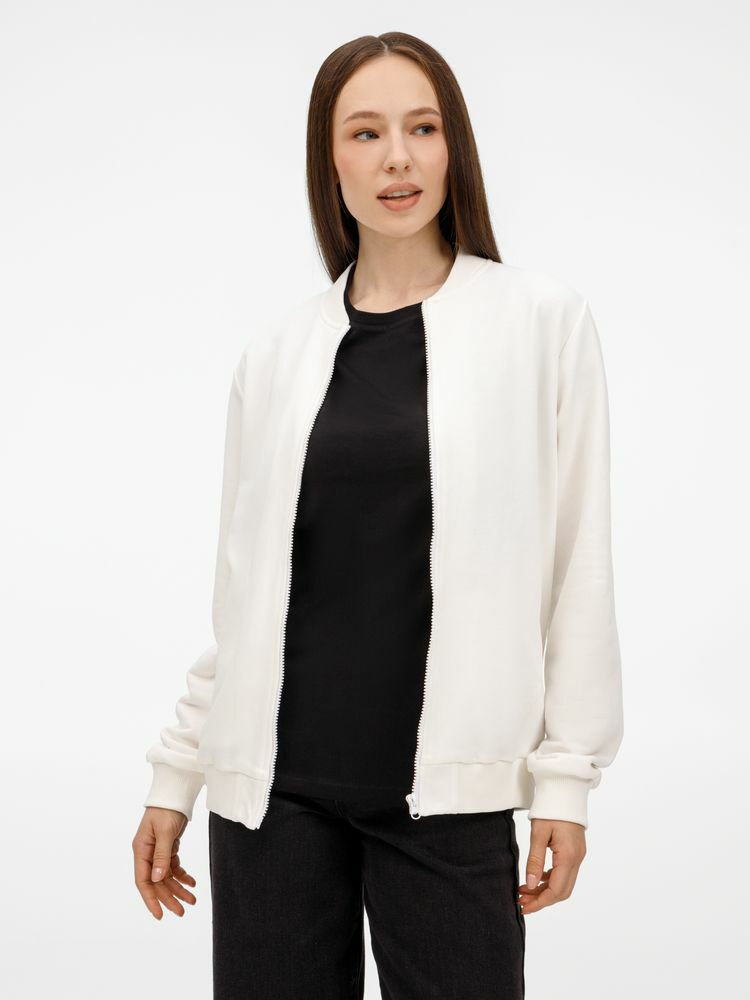 Бомбер унисекс Townie, молочно-белый