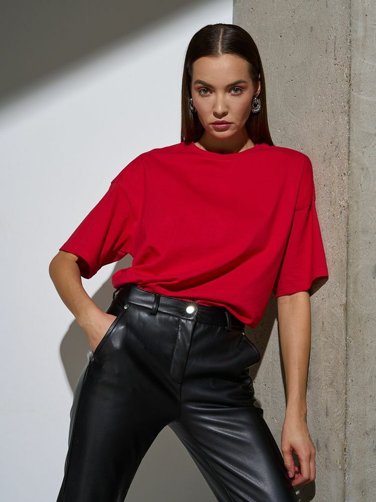 Футболка Oversize Premium, красная