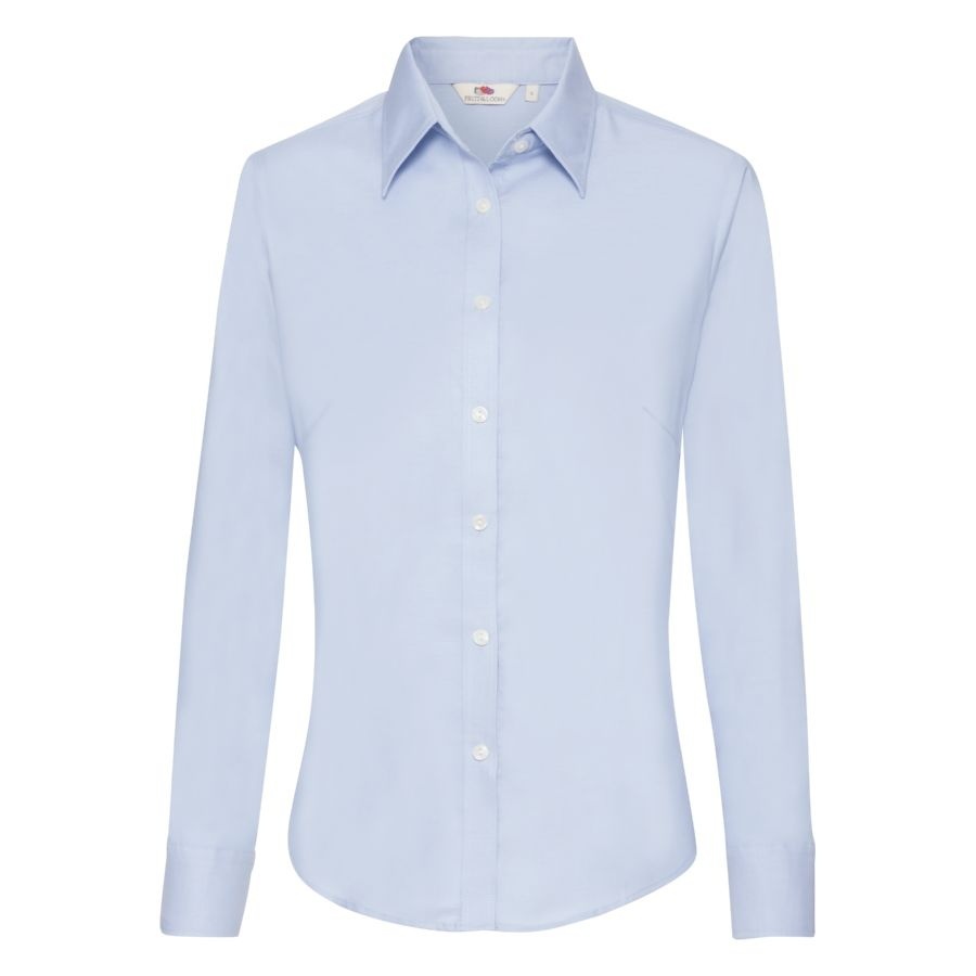Рубашка &quot;Lady-Fit Long Sleeve Oxford Shirt&quot;, светло-голубой_L, 70% х/б, 30% п/э, 135 г/м2
