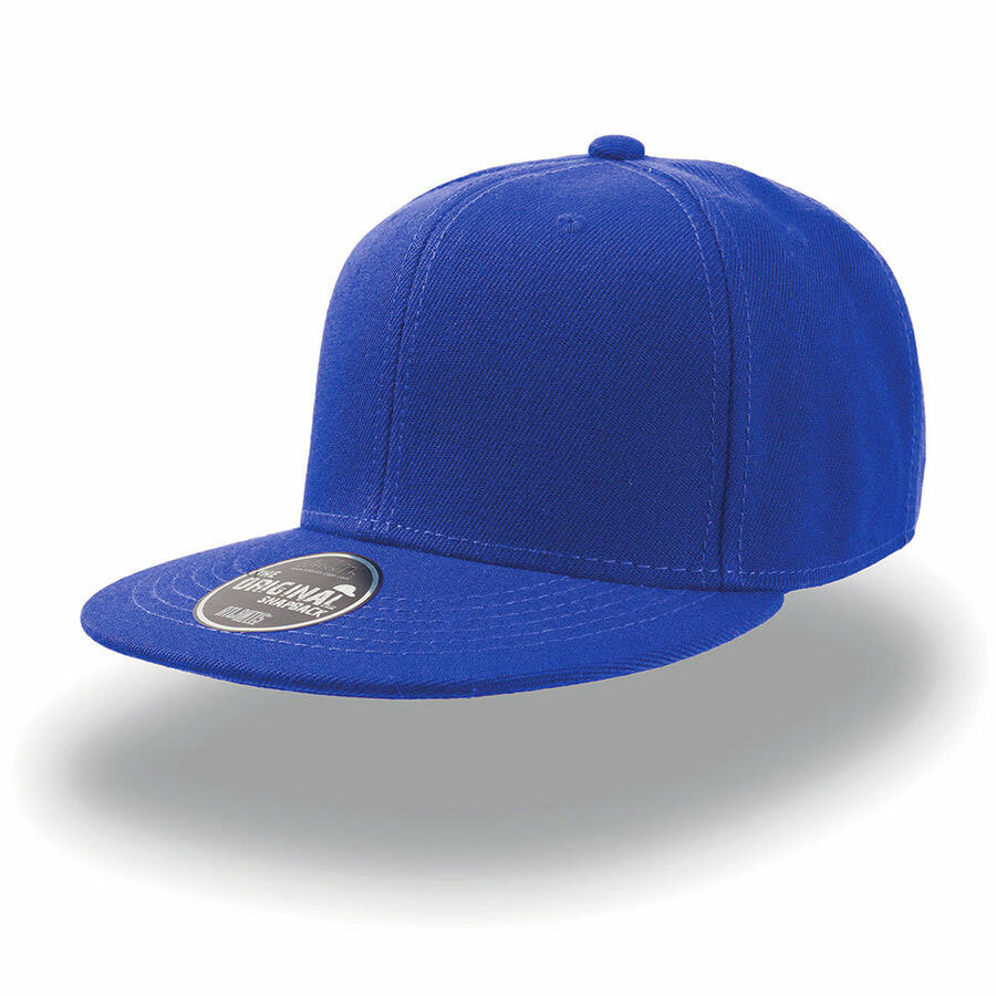 Бейсболка &quot;SNAP BACK&quot; 6 клиньев, плоский козырек, пластиковая застежка пвх, синий, 100% акрил, 400 г