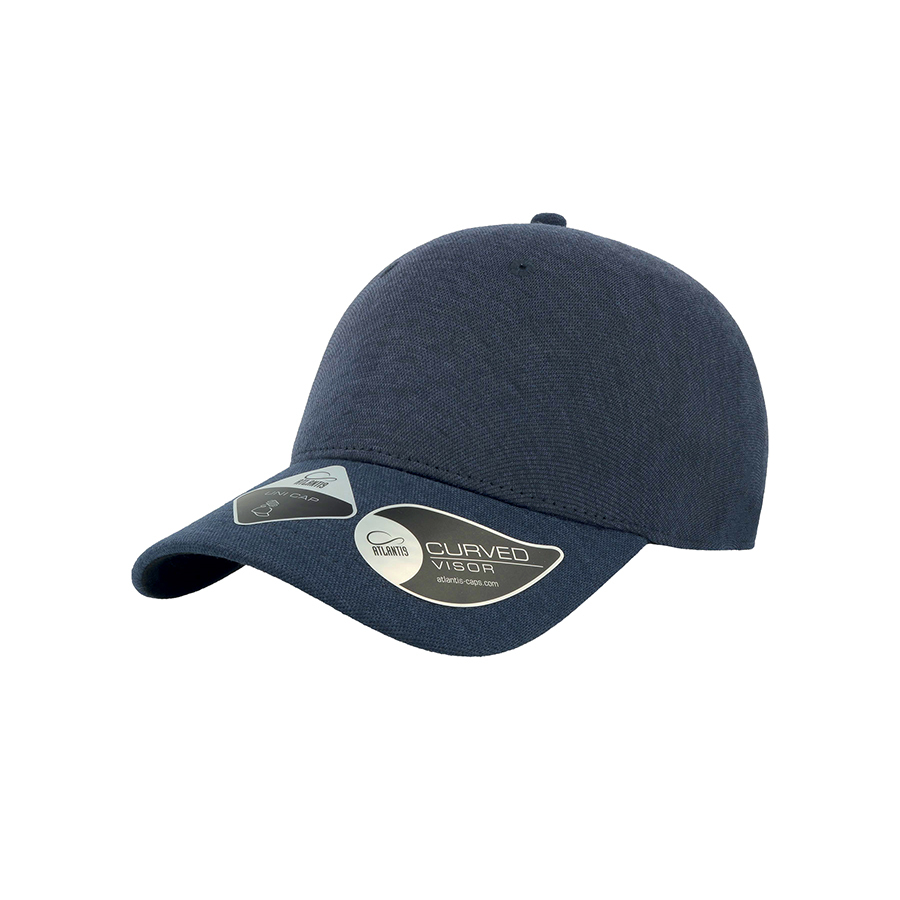 Бейсболка &quot;Uni-Cap Piquet&quot;,без панелей и швов, темно-синий, 83% п/р 15% вискоза 2%эластан 190 г/м2