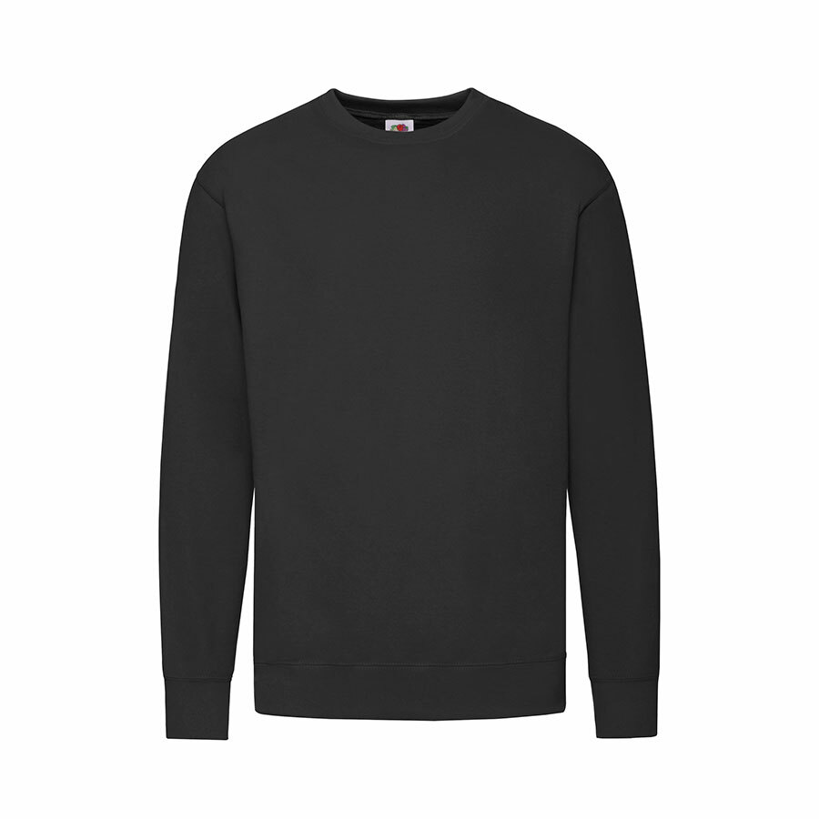 Свитшот без начеса &quot;Lightweight Set-in Sweat&quot;, черный, S, 80% х/б 20% полиэстер, 240 г/м2