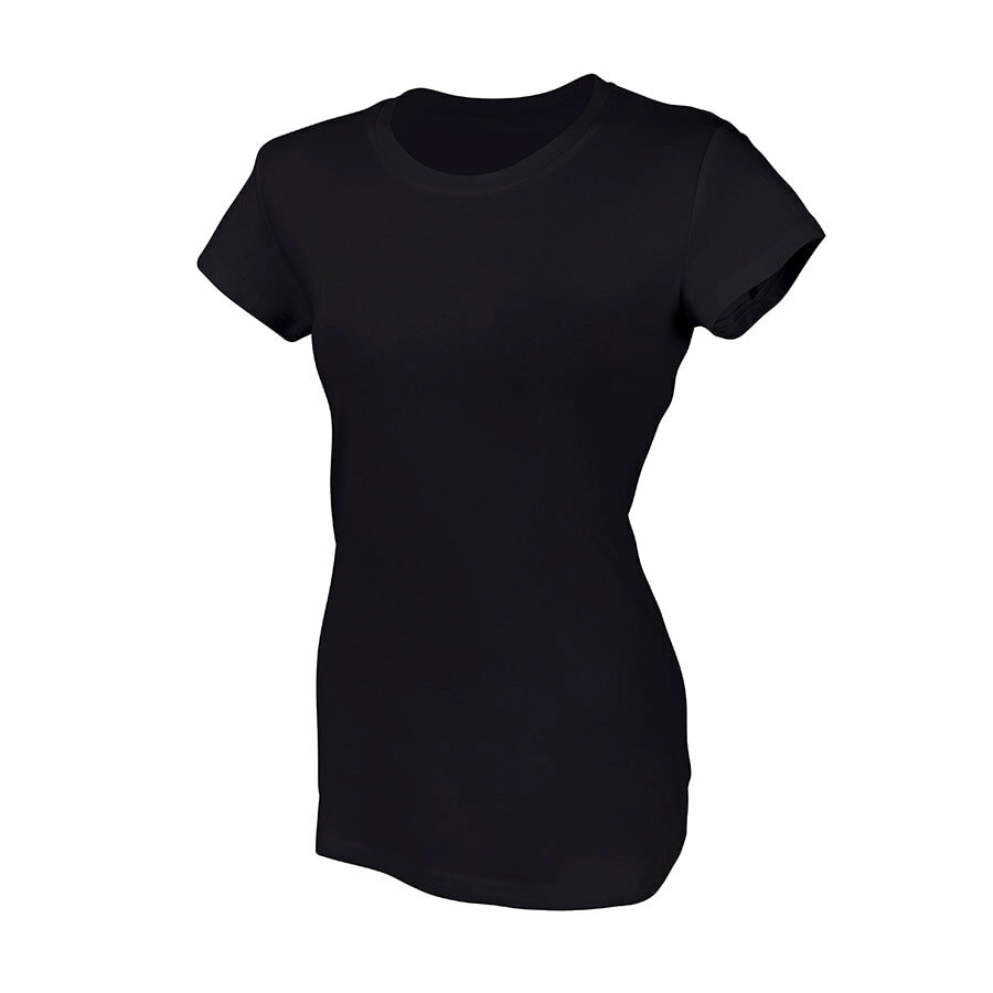 Футболка женская  &quot;Ритейл&quot; черный_2XL, 92% хлопок 8% лайкра, 160 г/м2