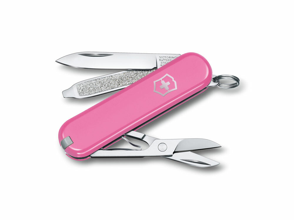 Нож-брелок VICTORINOX Classic SD Colors &quot;Cherry Blossom&quot;, 58 мм, 7 функций, розовый