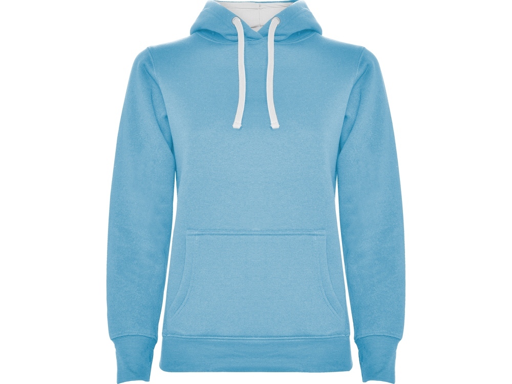Толстовка с капюшоном "Urban" женская, небесно-голубой/белый