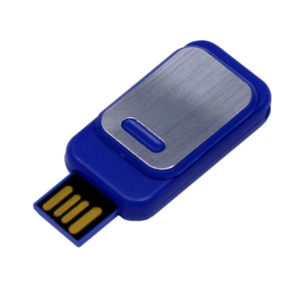 USB 2.0- флешка промо на 64 Гб прямоугольной формы, выдвижной механизм