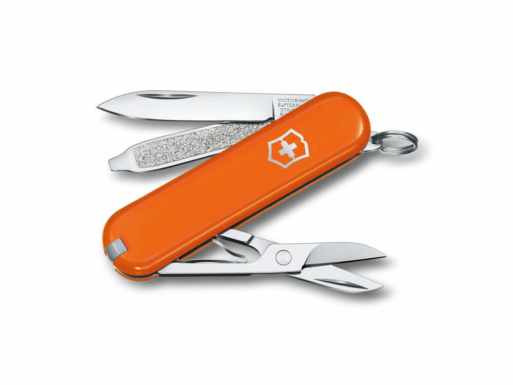 Нож-брелок VICTORINOX Classic SD Colors &quot;Mango Tango&quot;, 58 мм, 7 функций, оранжевый