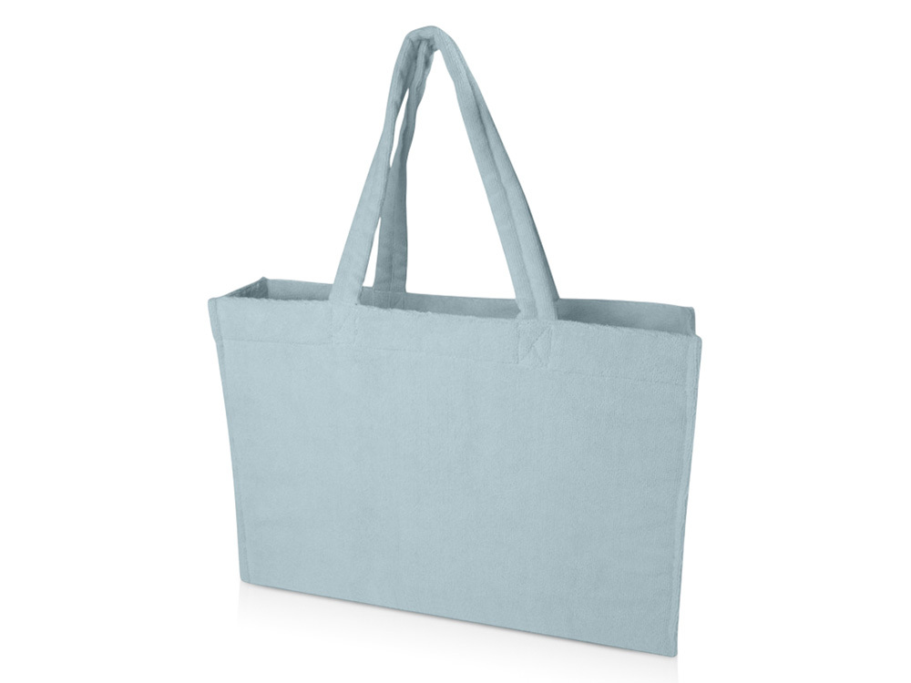 Пляжная эко-сумка Siam объемом 13 л из переработанной махровой ткани, сертифицированной GRS - Cloud Blue