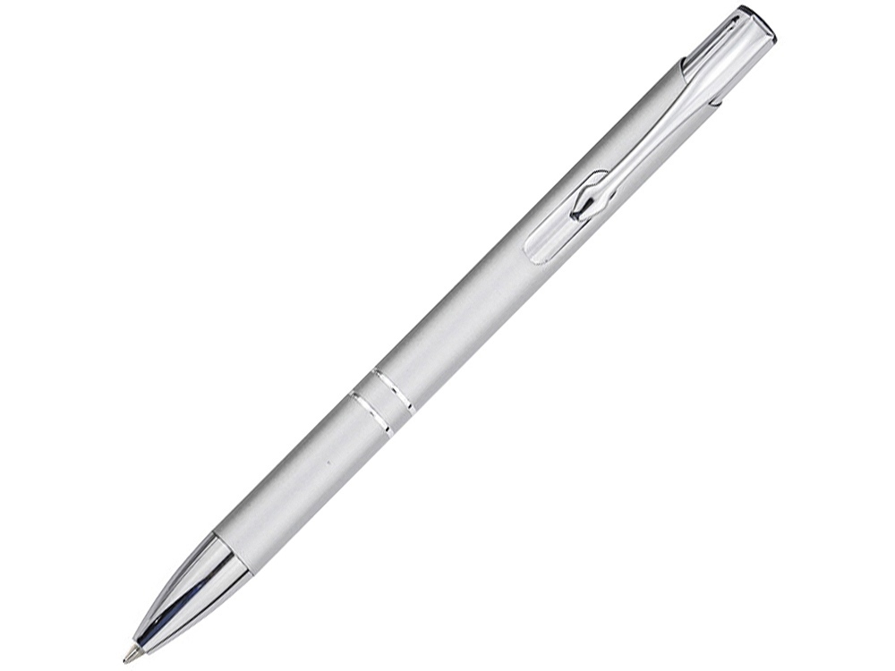Шариковая ручка Moneta из переработанного алюминия (черные чернила) - Серебристый