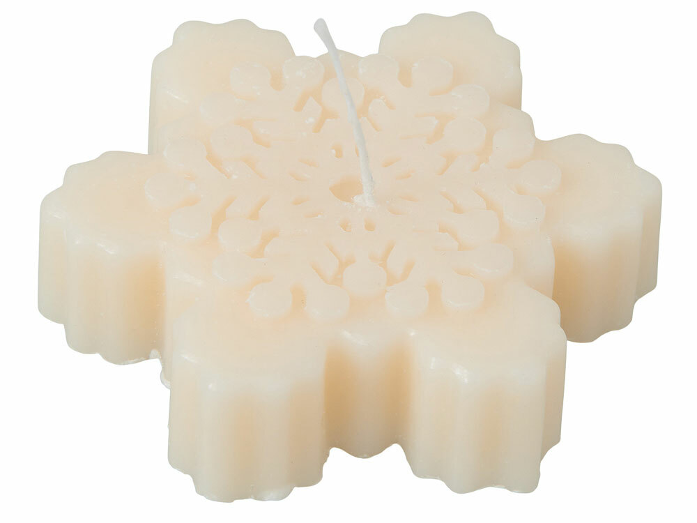 Свеча &quot;Снежинка&quot;, молочный