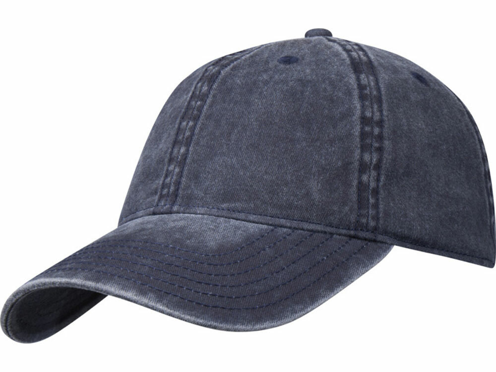 Графтон 6-панельная промытая кепка, темно-синий