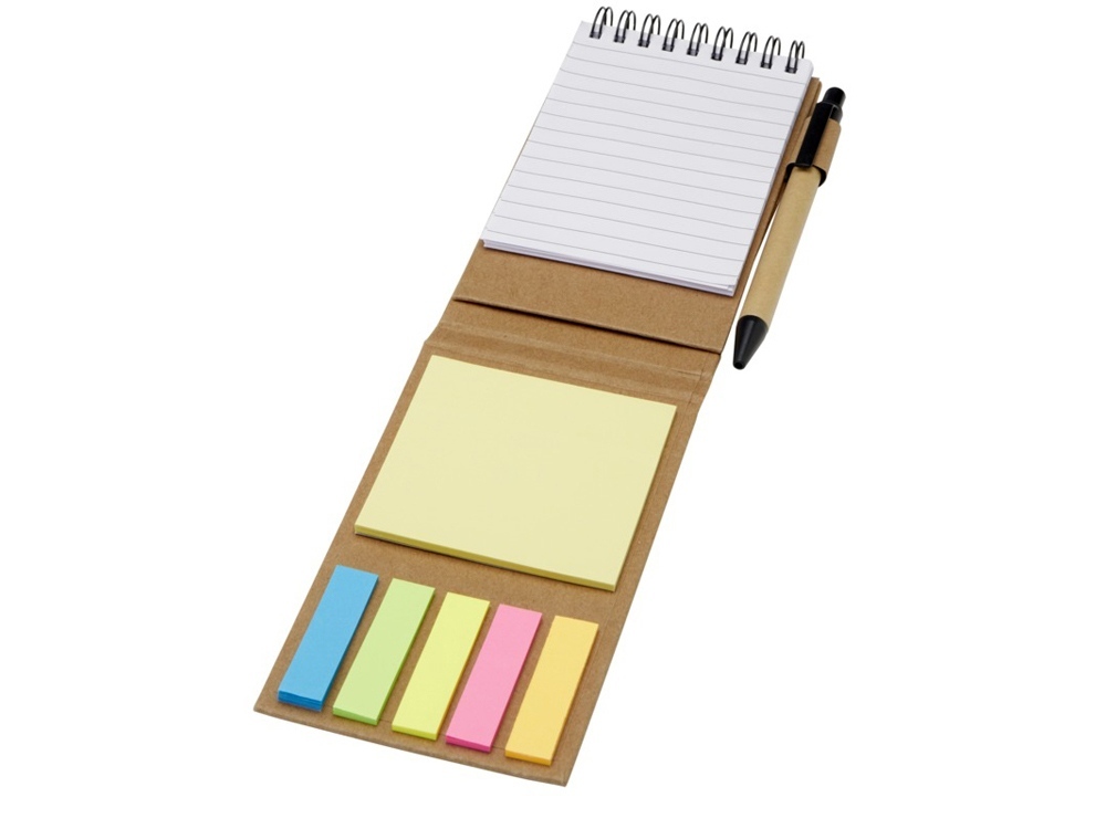 Flipper липкий блокнот с шариковой ручкой - Натуральный