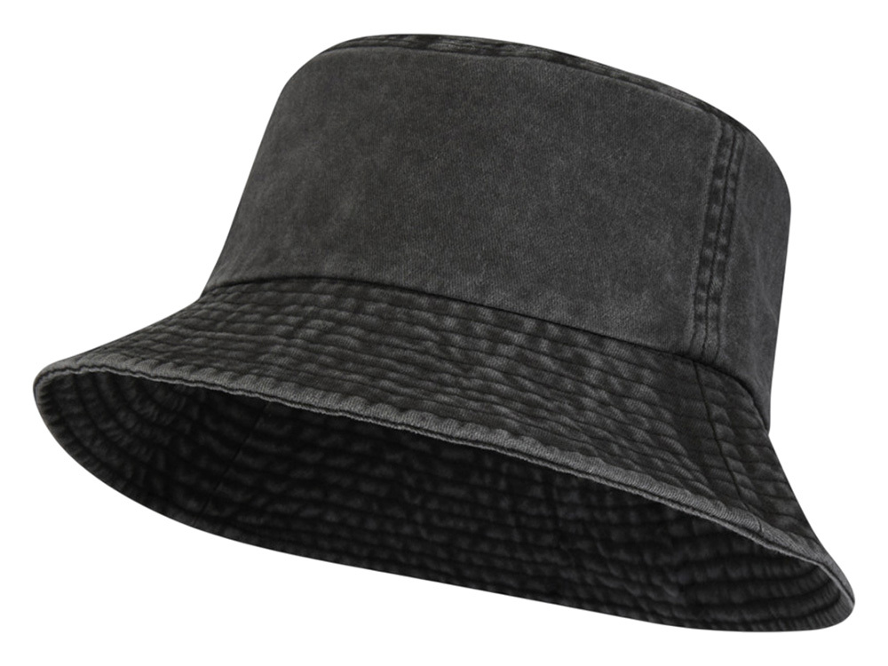 Панама &quot;Mitica&quot; стираная - Сплошной черный