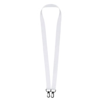 Ланъярд 2 см под сублимацию с 2-мя карабинами, черный