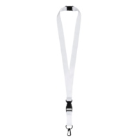 Ланъярд 2 см под сублимацию с карабином, межуровневым замком и замком обрыва, черный