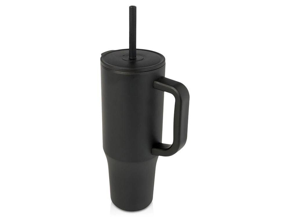 Brady термостакан с силиконовой трубочкой, 900 мл, сертифицированный согласно RCS- Черный