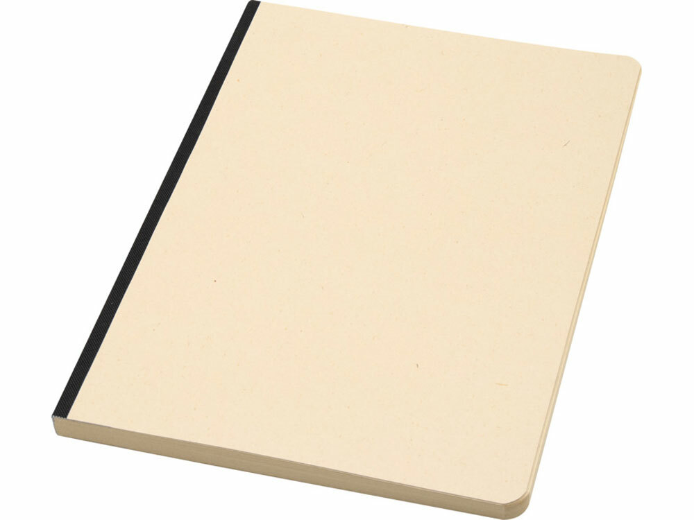 Блокнот из сахарного тростника и RPET А5 "Liliana", натуральный/черный