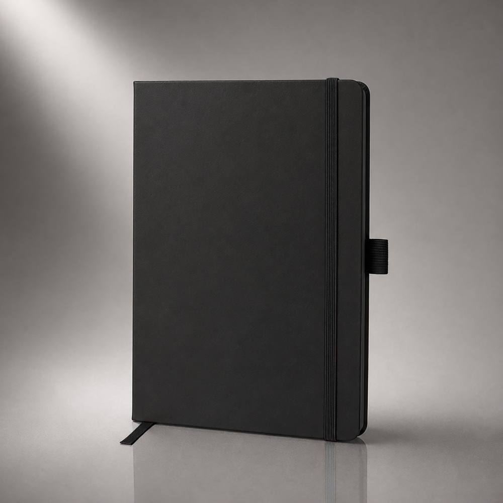 Блокнот "ColorNote Black", твердая обложка A5, 80 листов, черный