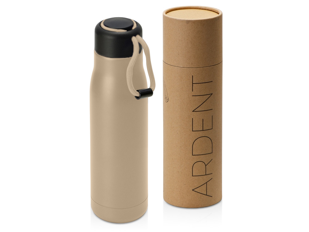 Вакуумный термос &quot;Ardent&quot; Waterline, 500 мл, тубус, бежевый