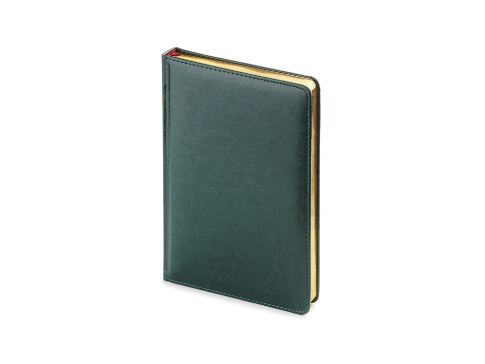 Ежедневник А5 датированный «Sidney Nebraska» 2026, зеленый (золотой обрез)