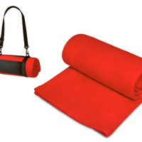 Плед «Нежность» с плечевым ремнем, красный