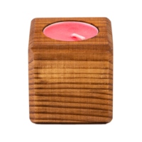 Свеча в декоративном подсвечнике Вишня