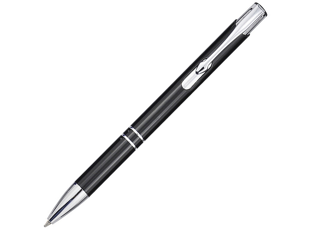 Шариковая ручка Moneta из переработанного алюминия (черные чернила) - Черный