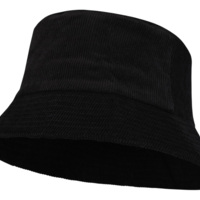 Панама &quot;Howson&quot; из переработанного вельвета - Сплошной черный