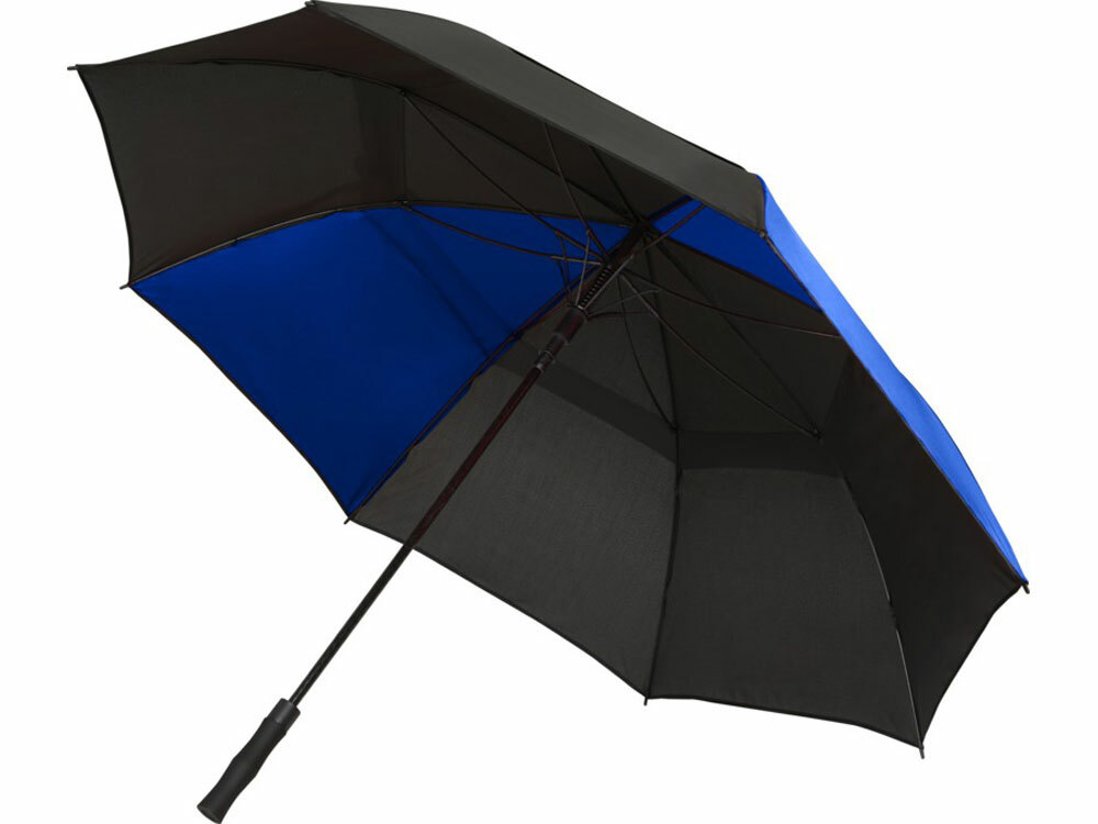 Джефф 30-дюймовый ветрозащитный зонт-трость, королевский синий/черный
