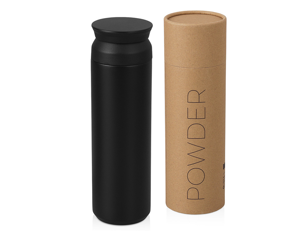 Вакуумный термос &quot;Powder&quot; 500 мл, тубус, черный