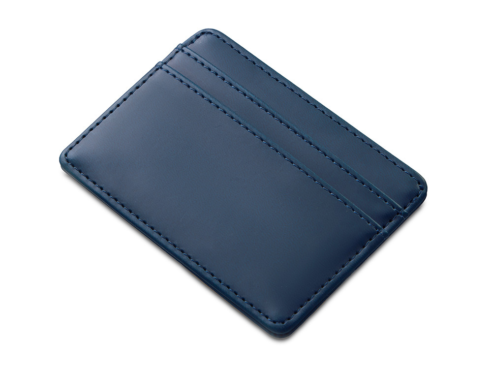 Картхолдер для двух карт и наличных денег с зажимом "Crave", темно-синий