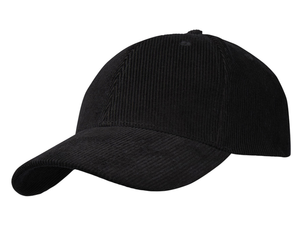 &quot;Hutton&quot; 6-панельная бейсболка из переработанного хлопка - Сплошной черный