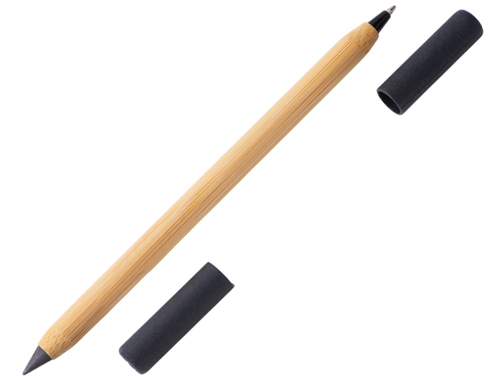 Вечный карандаш и ручка из бамбука &quot;Black bamboo&quot;, натуральный и черный
