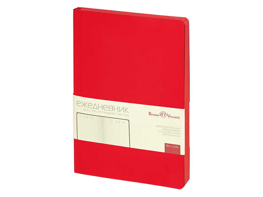 Ежедневник недатированный А5 &quot;Megapolis Color Flex New&quot;, красный