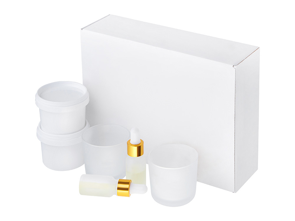 Набор для создания 2-х ароматических свечей: имбирный пряник, рождественская елка (без лого LM)