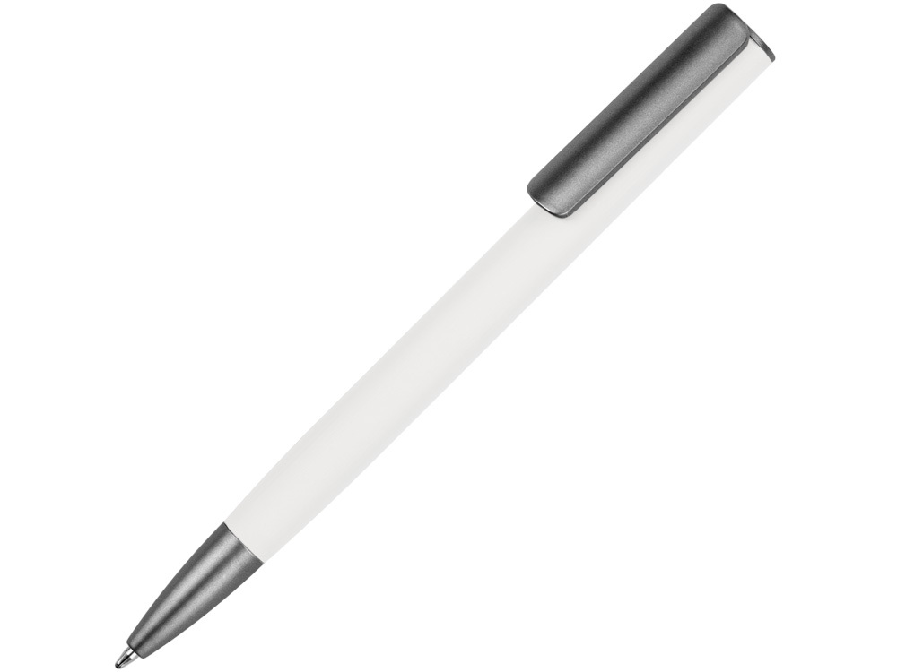 Ручка металлическая шариковая &quot;Insomnia&quot; софт-тач с зеркальным слоем, белая с серым