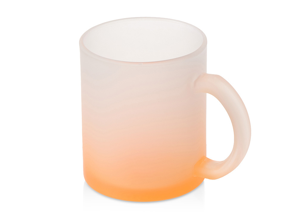 Стеклянная матовая кружка "Омбре" с градиентом для сублимации, оранжевый