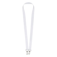 Ланъярд 2 см под сублимацию с 2-мя карабинами, серебристый