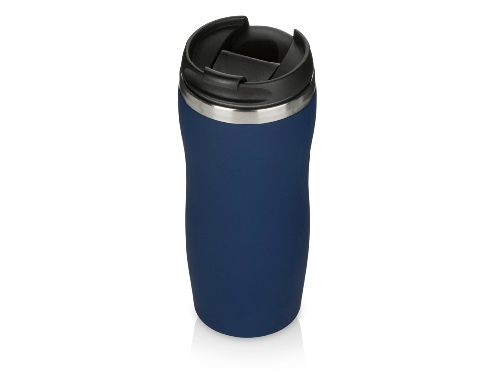 Термокружка &quot;Double wall mug C1&quot;, soft touch, 350 мл, темно-синий (Р)
