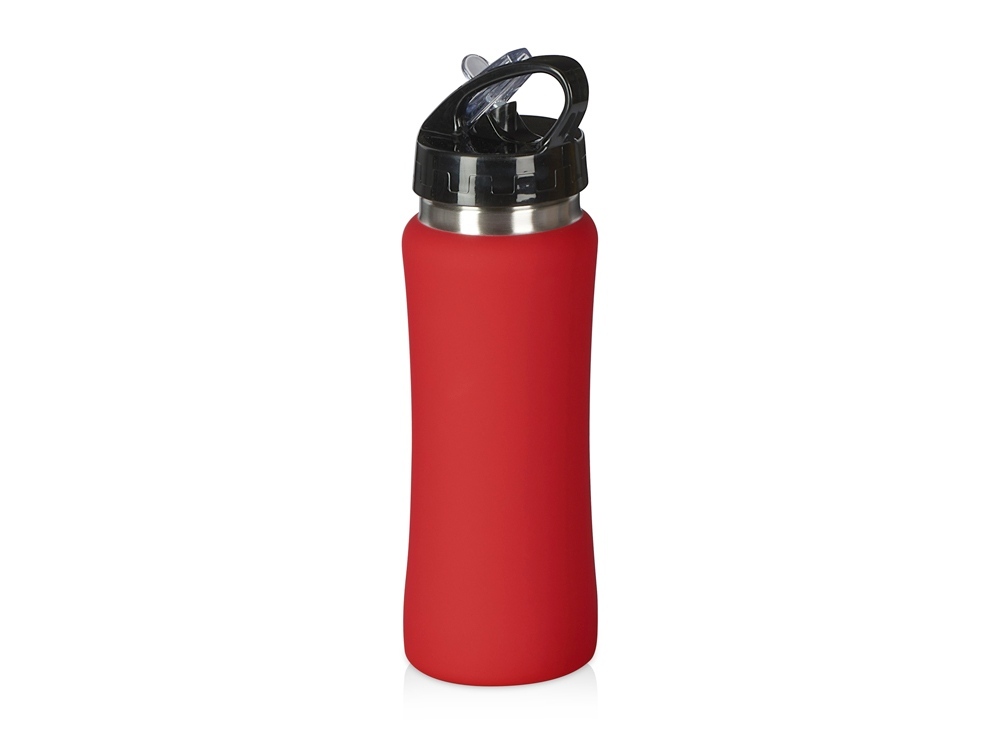 Бутылка для воды &quot;Bottle C1&quot;, сталь, soft touch, 600 мл, красный (Р)